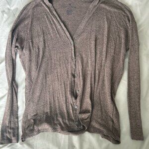 American Eagle Outfitters Soft & Sexy Plush Top in Heathered Brown